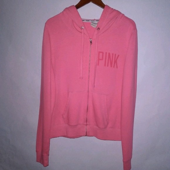 Pink Victoria secret hooded sweatshirt jacket - Picture 2 of 8